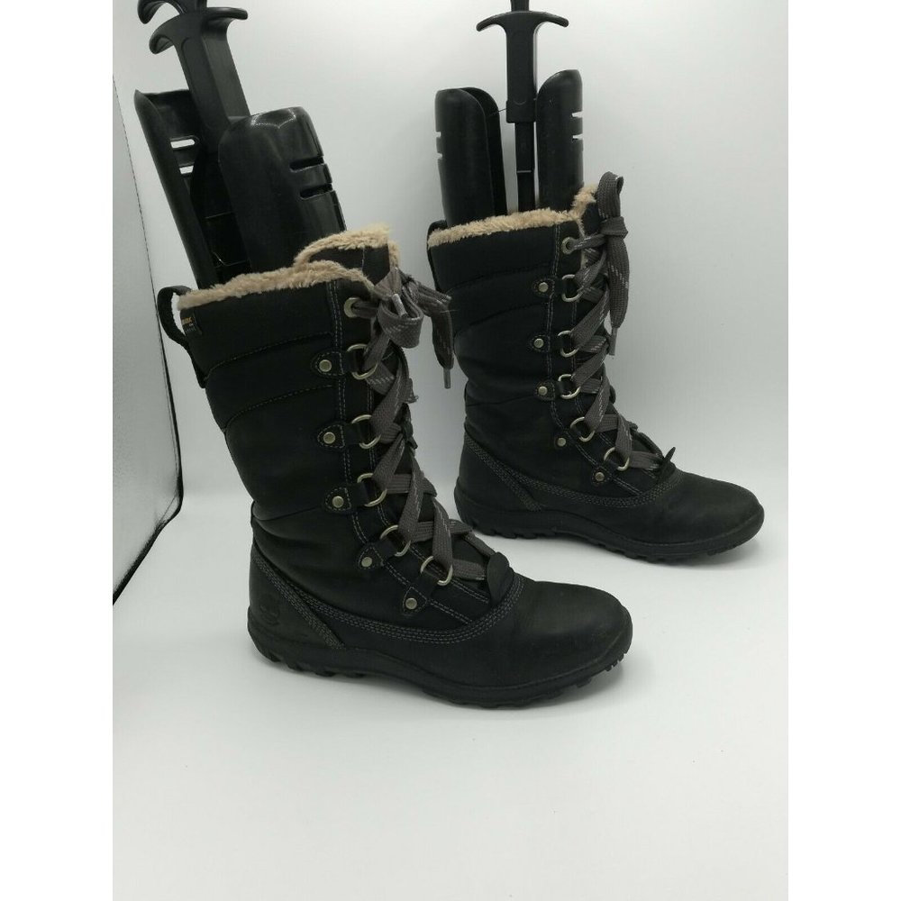 Timberland Mount Hope Waterproof Lace Up Winter Boots Black Women’s Size 6